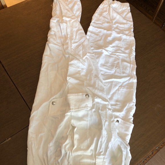 White linen tie waist pant. 3x - Picture 4 of 4